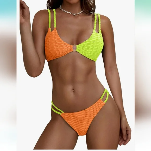 NWT Zaful Neon Bikini - Picture 1 of 6